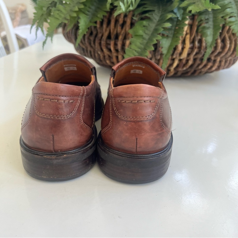 Ecco Shockpoint Brown Leather Apron Loafer Rubber Sole Mens Sz 11 EU 45 - Picture 5 of 16
